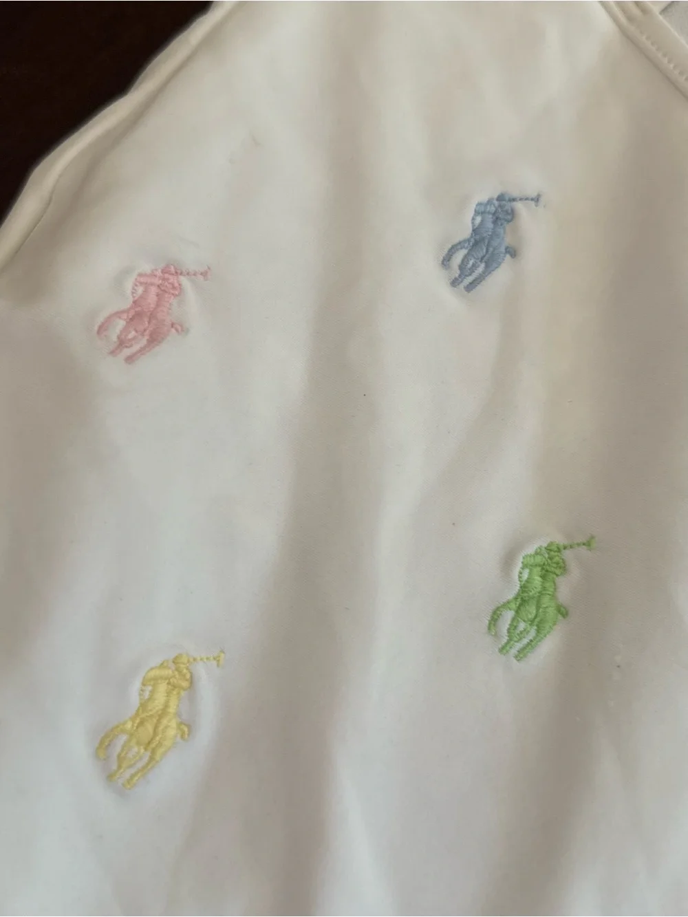 NWT Polo Ralph Lauren Girls White Colorful All Over Pony One Piece Swimsuit